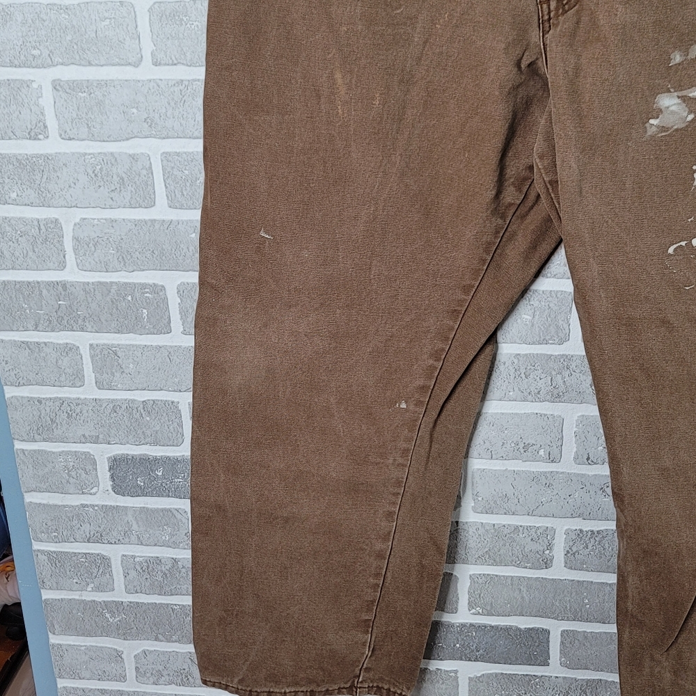 Dickies Brown Canvas Work Pants  Painters Fashion Work Wear Men's Size 42 x 30 - Picture 5 of 16